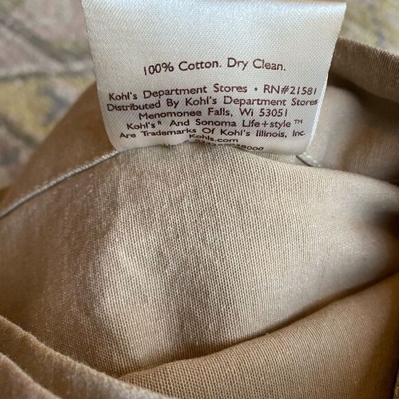 Sonoma Waffle Weave with Blocked Material Design Shower Curtain - Picture 6 of 8